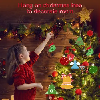 Stobok 120PCS Jõulud Puidust Rippuvad Kaunistused Puidu Viil Lapsed, Käsitöö, DIY Christmas Tree Teenetemärgi koos Kanep (Köied