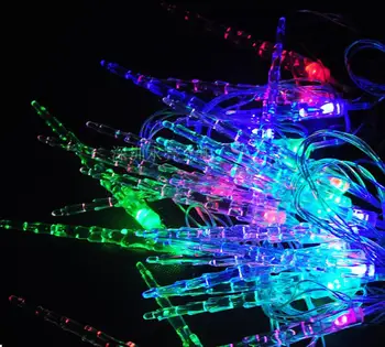 5M 28 LED Icicle String Tuled Haldjas Pulmapidu Kerge Decor Uusim Xmas Party Aed Decor Jõulud 2tk