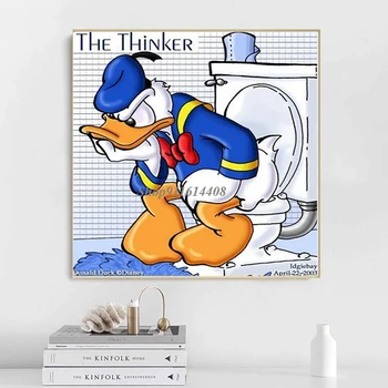 Lõuend Värvimine Disney Kaasaegne Anime Minni Hiir Miki Donald Duck Plakat ja Print Seina Art Pilti Lapsed elutuba Decor