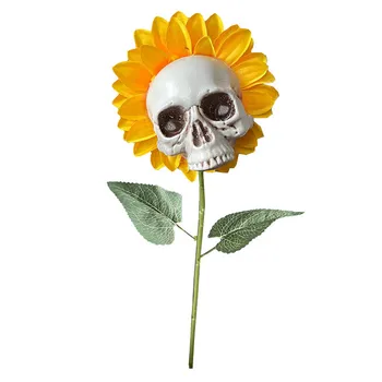Halloween Kolju Päevalille Teenetemärgi Atmosfääri Aed Simulatsiooni Flower Ornament