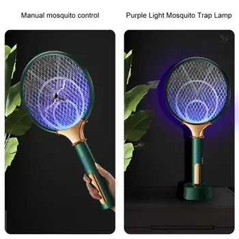 2in1 LED Kodumajapidamises kasutatavate Elektriliste Sääsk Kärpäslätkä Vaikne Anti Lennata Bug Zapper Tapja Küüsist Putukate Reket Kahjuritõrje Laetav