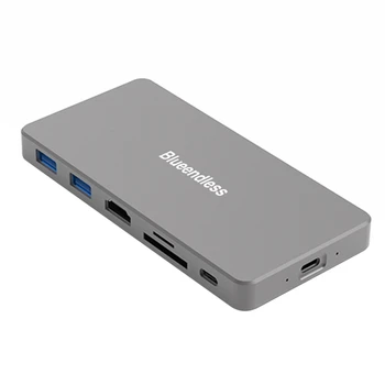Blueendless USB-C-HUB M. 2 NVMe SSD Kohtuasjas C-Tüüpi+PD+USB3.0+4K HDMI-Ühilduvate Docking Station SSD Ruum Pro Sülearvuti