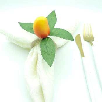 Simulatsioon Mango Puu-salvrätikuhoidja Mango Salvrätiku Lukk Pulmadeks, Õhtusöögil, Xmas, Thanksgiving, Sünnipäeva