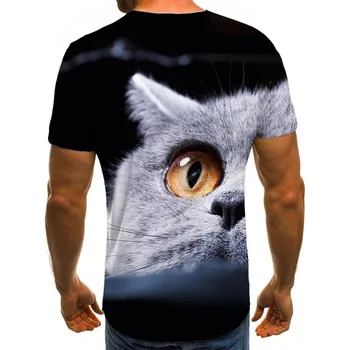 KYKU Brändi Cat T-särk Meestele, Loomade Anime Riided Armas Tshirt Trükitud Musta lõbusad T-särgid, Meeste Riided, Hip-hop Trükitud Mees