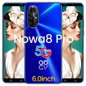 Hot Müüa Globaalne Versioon Nova8 Pro 6.0 Tolline Nutitelefoni täisekraan 6800mAh 8+256G 16+32MP Face ID Dual SIM 5G Android Mobiiltelefoni