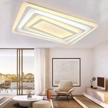 Uus ultra - õhuke ristkülikukujuline elutuba lakke lamp astmevaba dimm LED akrüül square magamistuba uuringu Lae lightsAC90-240V