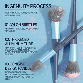 MAANGE 10 Tk Makeup Brush Set Lauvärv Segamine Sihtasutus Pulber Kulmu Põsepuna Topelt-Peaga Harja Ilu Make-Up Kit Tööriista
