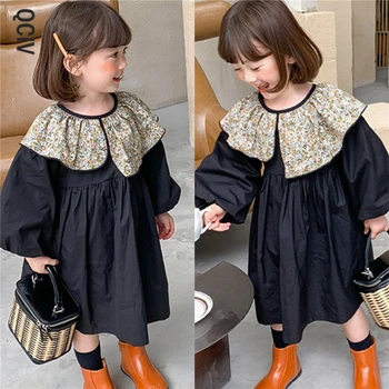 Uus Must Baby Kevad-Suvi-Tüdrukud Dress Lapsed Teismelised Lapsed Riided Outwear Eriline Pikad Varrukad Kõrge Kvaliteediga