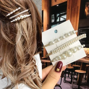 Simuleeritud Pearl Barrettes Beaded Geomeetriline Naiste Juuksed Clip Hairgrips Juuste Aksessuaarid, Tüdrukute Ehted Fashion Hair Pins