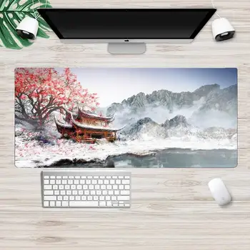 Vana-hiina maastik Vastupidav Kummist Hiire Matt Gaming Mousepad XL Suur Gamer PC Klaviatuuri Laua Mat Arvuti Tablett Mouse Pad