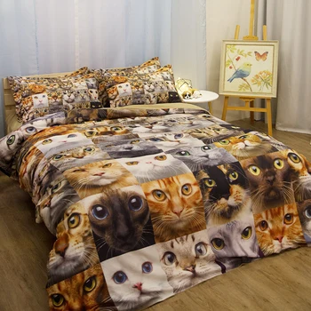 2018 Uus voodipesu Armas kass voodipesu komplekt 3d-voodipesu tekikott komplekti padjapüürid full/double/queen kahekordne, ühe suurus 3D bedclothes