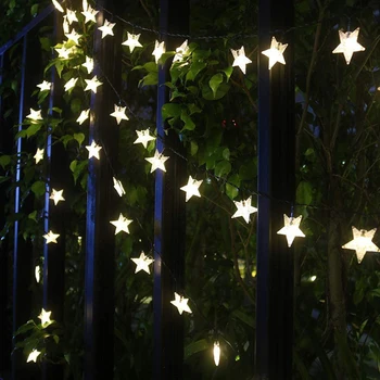 Jõulud LED Solar String Tuled Romantiline Muinasjutt Star Kardina Valgus Vanik String Puhkemajad, Pulmapidu Teenetemärgi