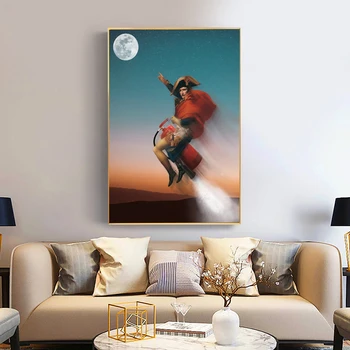 Paroodia Napoleon Lennata Moon Tulekustuti Plakat Pildid Lõuendile Maali Seina Art Pilt Kodu Kaupade Ruumi Kaunistamiseks