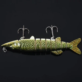 5 tolline/ 12, 5cm 20g elus realistlik kalapüügi peibutis multi-liigend-8-segement Haug Muskie Swimbait Crankbait raske kala sööt wi