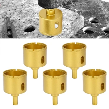 5tk 45mm Golden Diamond Auk Nägi Drill Bit Core Drill Ketaslõikur Klaasi Keraamilised Portselanist keraamilised Plaadid, Marmor, Graniit Kvarts