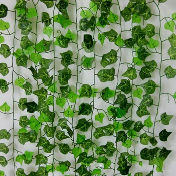 1 tk 2.4 M Home Decor Kunstlik Ivy Leaf Vanik Taimed Viinapuu Võltsitud Lehestik Lilled Pugeja Roheline Luuderohi Pärg B2Cshop
