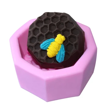 3D Mesilaste Kärgstruktuuri Silikoon Seep Hallitusseened Küünal Vaik Käsitöö Hallituse Mousse Fondant Kook Bakeware Kaunistus Köök Tarvikud