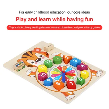 Värviline Puidust Kell Mänguasi Matemaatika Montessori Õppevahendid Lugedes Rod Lapsed Koolieelse Alushariduse Matemaatika Õppe Mänguasi