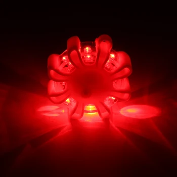 Mayitr 1tk 4W Punane 8 LED ohuolukorra Põletatud Hoiatus Kerge Avarii Maantee Rakette foor 3 Erinevat Flash
