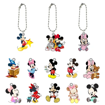 Disney Minnie Mickey Loominguline Disain Võtmehoidja Mood Isiksuse Akrüül Anime-Nukk Vaik Paar Ehted Tarvikud