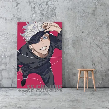 Satoru Gojo Anime Jujutsu Kaisen Lõuendile Maali Seina Art Decor Pilte Magamistuba Uuringu Kodu Elutoa Kaunistamiseks Prindib Plakat