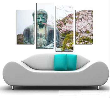 HD Trükitud Kivi Buddha mägi ja lilled Maali Lõuendile Printida tuba decor prindi plakat pilt lõuend Tasuta kohaletoimetamine F18877