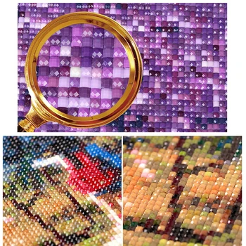 ZhuiStar DIY täis Square Diamond drill maali Toidupoed lett Seatud Mosaiik Teemandid ristpistes Kive Näputöö LWR