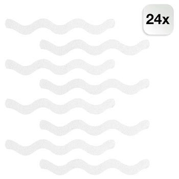 24 Tükki Anti-Slip tampoonid Vann / Dušš Läbipaistev ja Mitte-Libisemine Kleebised isekleepuvad Vann Kleebised