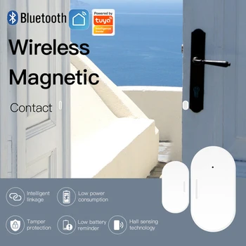 Tuya Bluetooth Smart Akna, Ukse Andur-Detektori reaalajas Jälgida Smart Home Security Alarm Süsteem Ukse Magnet Hoiatus