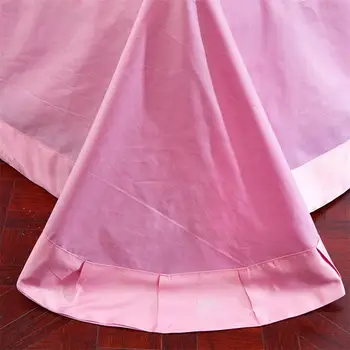 Papa&Mima Roosa Lill Vedu Silk Cotton Blend Jacquard Voodipesu Queen, King Size Bedlinens Bedsheet Tekikott Set Padi Sham