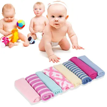 8 Tk Baby Infant Vastsündinud Lapsed saunalina Washcloth Supelda Söötmine Pühkige Pehme Lapiga JALGA Komplekt Pehmete Hea Hooldus Värvikas Mugav 1