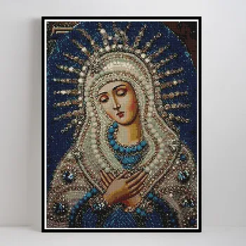 Diamond Mosaiik Täis Puurida Square Ikoon Religioon Diamond Maali Neitsi Maarja Rhinestone Tikand Koos Teemandid