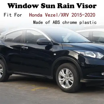 ABS Kroomitud plastikust Akna Visiir Vent Tooni Päike Rain Guard auto tarvikud Honda Vezel XRV heart rate variability, HRV-2020