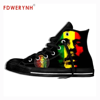Top Kõrge Lõuend Meeste Vabaaja Jalatsid Bob Marley Suvel Suur Logo Doodling Moe-Kerge, Hingav Kingad Naistele, Meestele