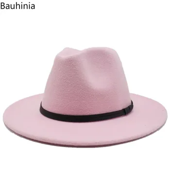 Uus Mood Vintage Naised Mehed Lai Nokk Outback Müts Panama Jazz Müts Tundnud Fedora Mütsid Kauboi Müts Kiriku Ristiisa Sombrero Mütsid