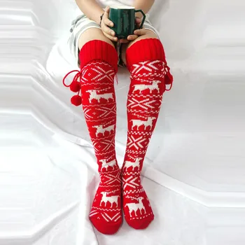 2020 1TK Uus Disain Jõulud Naiste Mood Daamid Puuvill Keskmise Toru Sokid Sukad Vasikas SocksComfortable Calcetines