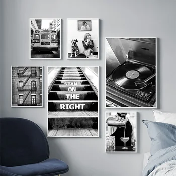 Põhjamaade Stiilis Plakat Must ja Valge Seina Art Photography Plakatid Lõuendile Maali Pilt elutuba Kaasaegse Tüdruk Dekoratiivsed