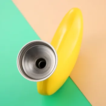5 Oz Banaan Roostevabast Terasest Hip Kolbi Pot Isikliku Loova Kaasaskantav Banaani Kujuga Kollane Hip Kolbi 160x34x79mm