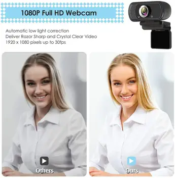 Veebikaamera 1080P Full HD Fikseeritud Fookus PC Kaamera, Web Kaamera, Mikrofon Kate Statiivi Kaamera PC Arvuti ja Sülearvuti