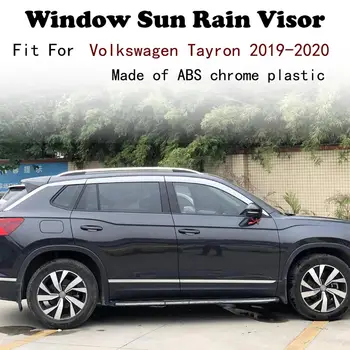 ABS Kroomitud plastikust Akna Visiir Vent Tooni Päike Rain Guard auto tarvikud Volkswagen Tayron 2019-2020