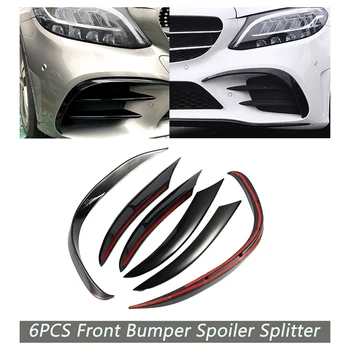 6tk Auto esistange Spoiler Splitter Kate Iluvõre Vent Sisekujundus jaoks Mercedes-Benz C-Klassi 200 C260 W205 2019+