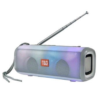 TG144 Juhtmevaba Bluetooth Kõlar & FM-Raadio LED Flash Kerge Kaasaskantav Kõlar Traadita Veerus FM Reguleeritav Antenn