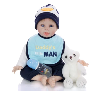 KEIUMI Uus Ilus Uuestisündinud Baby Doll Poiss Tõetruu Naeratus Uuestisündinud Silikoon 55 cm, lapsed Mängukaaslased Pehmed Nukud Lapsi Mood Kingitused