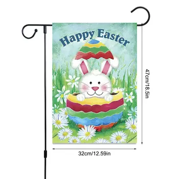 Happy Easter Banner Ukse Haning Märk DIY Crafts Värvilised Lipud 47X32cm 20*10cm Väljas Küülik Ripats Ornament