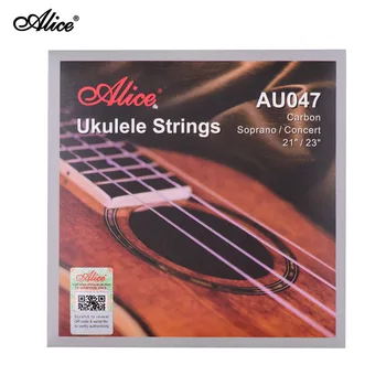 Alice AU047 Ukulele Stringid Süsiniku Sopran Kontsert String Seatud Ukulele 21-Tolline 23 Tolli