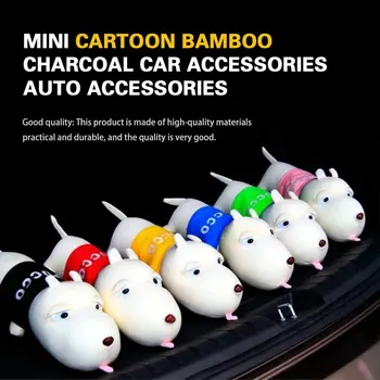 Mõõtmed on 23CM mini cartoon bambusest süsi Mini Cartoon Bambusest Süsi juhuslik värv antratsiit kott auto kaunistamiseks kaunistused auto tarvikud