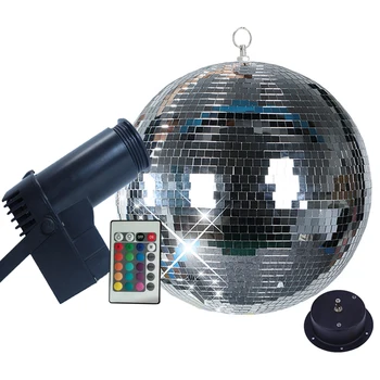 20/25/30CM Reflective Peegel Disco Ball Lava Valgus Pöörlev Klaasist Palli RGB Valguse Baar KTV Jõulud Pulmapidu