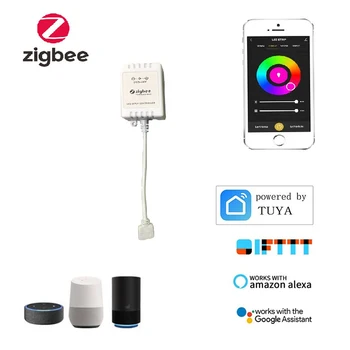 Tuya Zigbee Smart Led RGB Kontroller Kerge Mobiiltelefoni APP, Traadita Kontroll Töötab Alexa Google ' i Kodu APP Kaugjuhtimispult