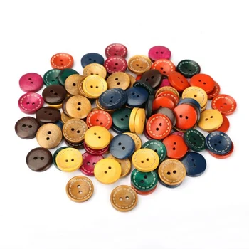 100 tk Puust nukud nupud laste nupud puidust nupud-Nupp DIY Crafts