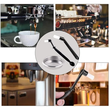 7 Tükki Kohvi Puhastus Komplekt 58mm Metallist Pime Filter Tagasi Flush Paigalda ja Kohvimasin Harja Lusikas